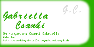 gabriella csanki business card